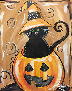 Black Cat Paint and Party Night Fundraiser! - Masterpiece Mixers ...
